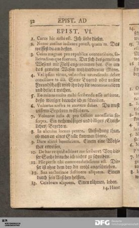 Epist. VI.