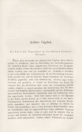 Achtes Capitel. Die Kunst der Gegenwart in den übrigen Ländern Europa's.