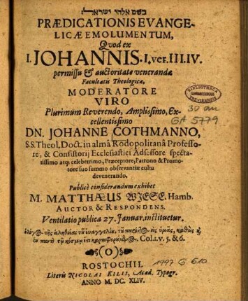 Praedicationis Evangelicae Emolumentum