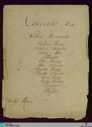 Concertos - Don Mus.Ms. 1645 : vl, orch; a; BacV 249.7