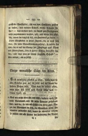 Einige moralische Saetze der Alten