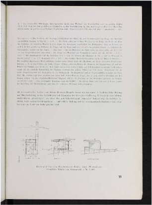 Entwurf für ein Wochenend-Bade- und -Wohnhaus Grundrisse, Schnitt und Seitenansicht i. M. 1:200