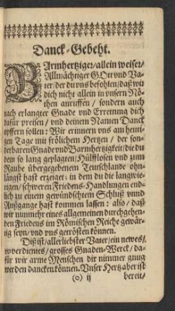 Danck-Gebeht.