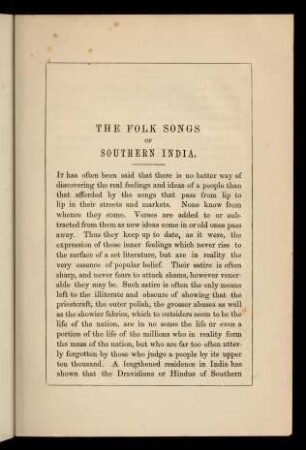 1-16, The Folk-Songs of Southern India