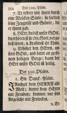 354-367, Der 100. Psalm. - Der 103. Psalm.