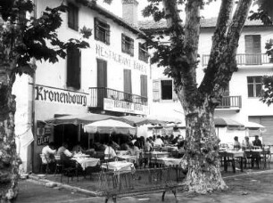 Frankreich. Ansicht des Restaurants "Bakea" in der Nähe von Biriatou
