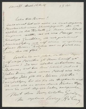 Brief an Ferruccio Busoni : 09.10.1916