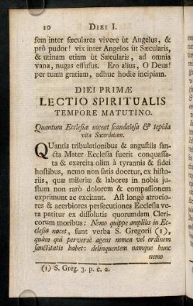 10-19, Lectio Spiritualis Tempore Matutino
