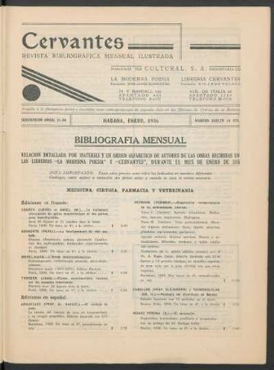Bibliografía mensual