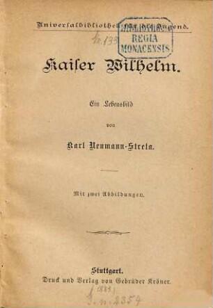 Kaiser Wilhelm : ein Lebensbild