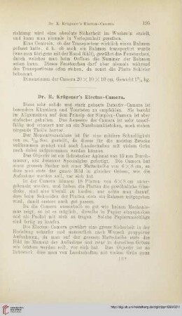 Dr. R. Krügener's Electus-Camera