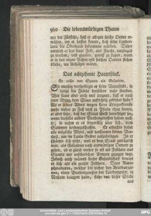 Das achtzehente Hauptstück. Er reiset von Sparta als Gesandter.