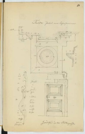 Schloss Fulda: Details (aus: Skizzen- und Fotoalbum 19)