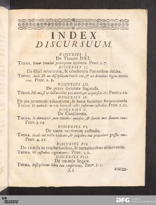 Index Discursuum