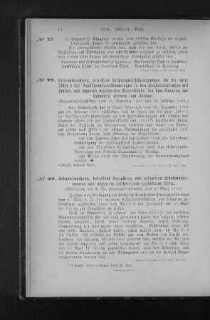 No. 29. Bekanntmachung, betreffend Verzollung von ordinären Schuhmacherwaaren aus lohgarem geschwärzten geglätteten Leder.