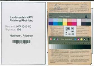 Entnazifizierung Friedrich Neumann , geb. 20.11.1899 (Apotheker)
