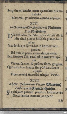 XLVII. Ad Dn. Johannem Vitum Maurern