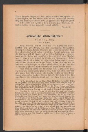 Heimatliche Kletterfahrten