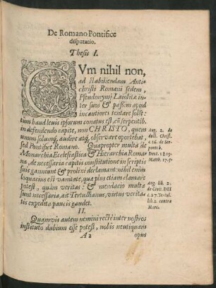 De Romano Pontifice disputatio.