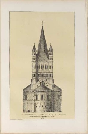 Illustration: Abtei-Kirche St. Martin In Köln. Aufriss.