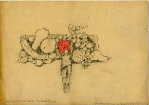 Rosenbauer, Gregor; Varia - Figur mit monumentalen Früchten (Perspektive)