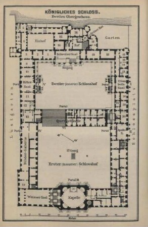 Grundriss. Königliches Schloss. Zweites Obergeschoss