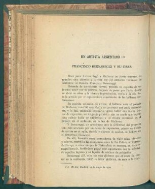 Un artista argentino : Francisco Bernareggi y su obra