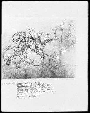 Bilder zu Goethes "Faust" (Folge von 12 Blättern) — Die Erscheinung am Rabenstein