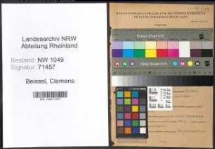Entnazifizierung Clemens Graf Von Gymnich Beissel , geb. 04.01.1889 (Landwirt)