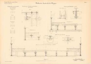 Hasebrücke, Meppen Umbau: Triebräder, Verriegelungen: Ansichten, Aufsichten, Schnitte, Details 1:10