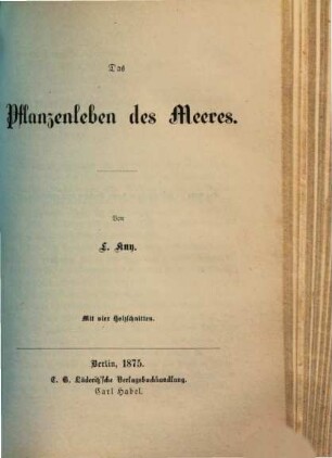 Das Pflanzenleben des Meeres
