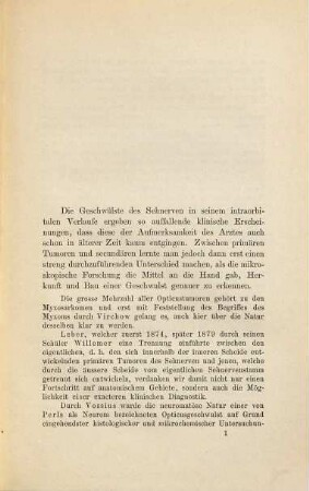Die primären Geschwülste des Sehnerven