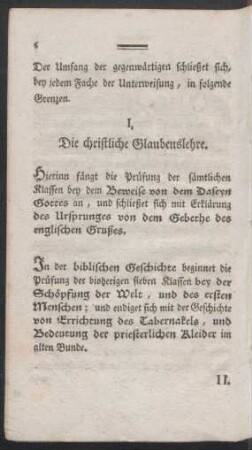 I. Die christliche Glaubenslehre