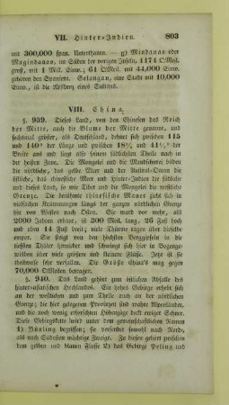 VIII. China
