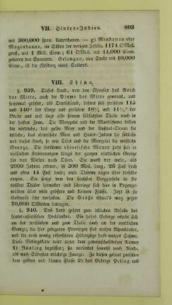 VIII. China