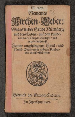 Wappen der Stadt Nürnberg [Holzschnitt]
