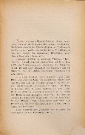 Beiträge zur Statistik der Neubildungen der männlichen Brustdrüse