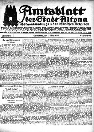 Nummer 9 : Sonnabend, den 1. März 1924