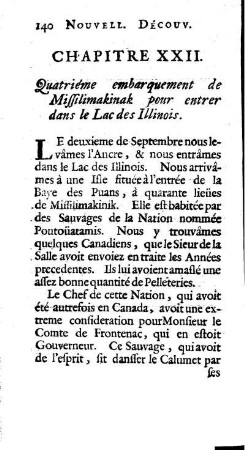 Quatriéme embarquement de Missilimakinak pour entre dans le Lac des Illinois.