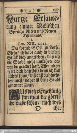 Kurze Erläuterung einiger Biblischen Sprüche Alten und Neuen Testaments