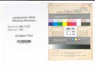 Entnazifizierung Paul Kruegers , geb. 01.01.1896 (Landgerichtsdirektor)