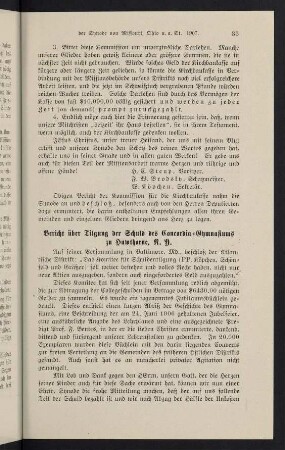 35-37, Bericht über Tilgung der Schuld des Concordia-Gymnasiums zu Hawthorne, N.Y.