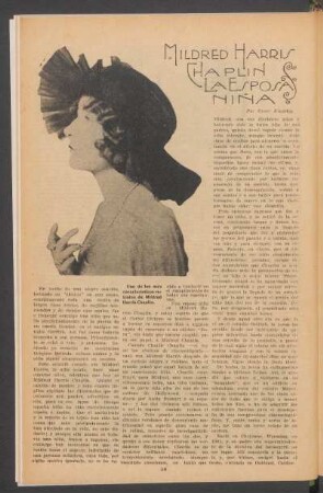 Mildred Harris Chaplin y la esposa niña