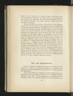 Bau- und Ingenieurwesen
