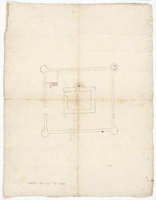 Waldau, Lageplan der Wasserburg