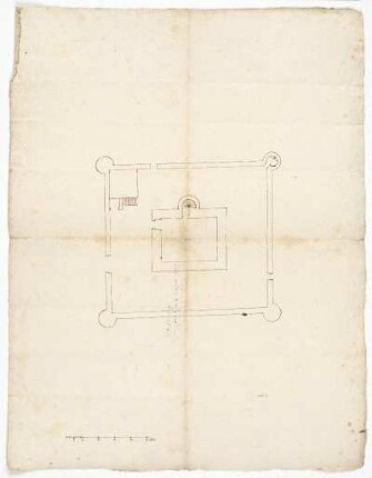 Waldau, Lageplan der Wasserburg