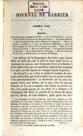 Chronique de la régence et du règne de Louis XV (1718-1765) ou journal de Barbier. Série 4, 1745-1750