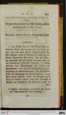 Siebenten Bandes Fünf u. Zwanzigstes Stuek.