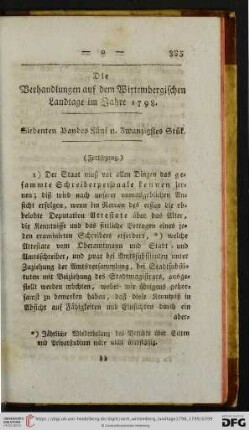 Siebenten Bandes Fünf u. Zwanzigstes Stuek.