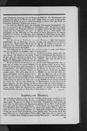 Augsburg und Nürnberg